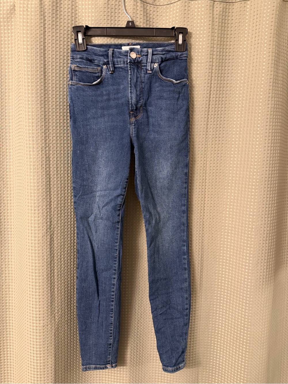 Good American High-Rise Skinny Jeans in Classic Blue